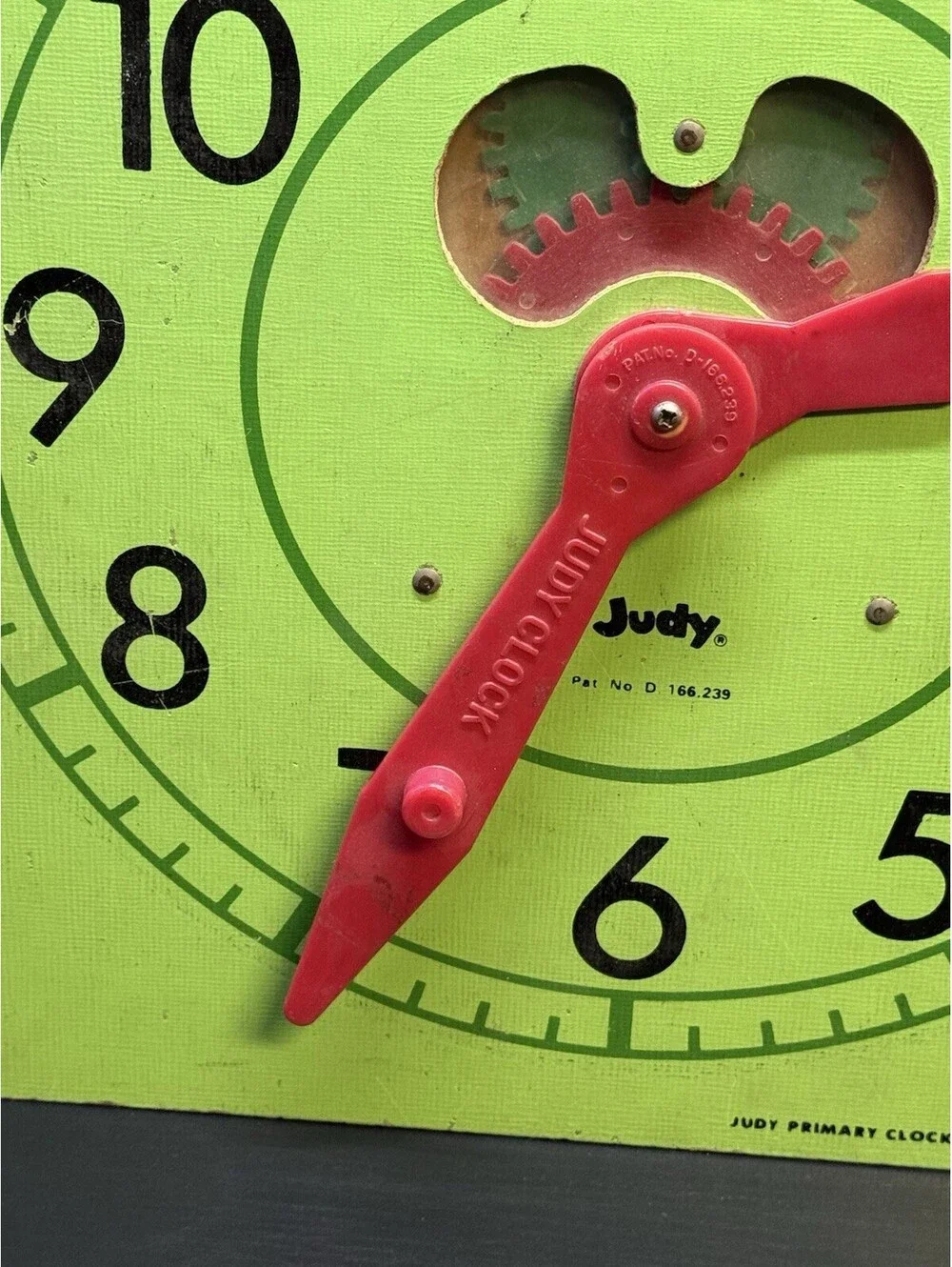 Vintage Judy Clock Primary Learning Educational Toy Wood Clock Rare Color